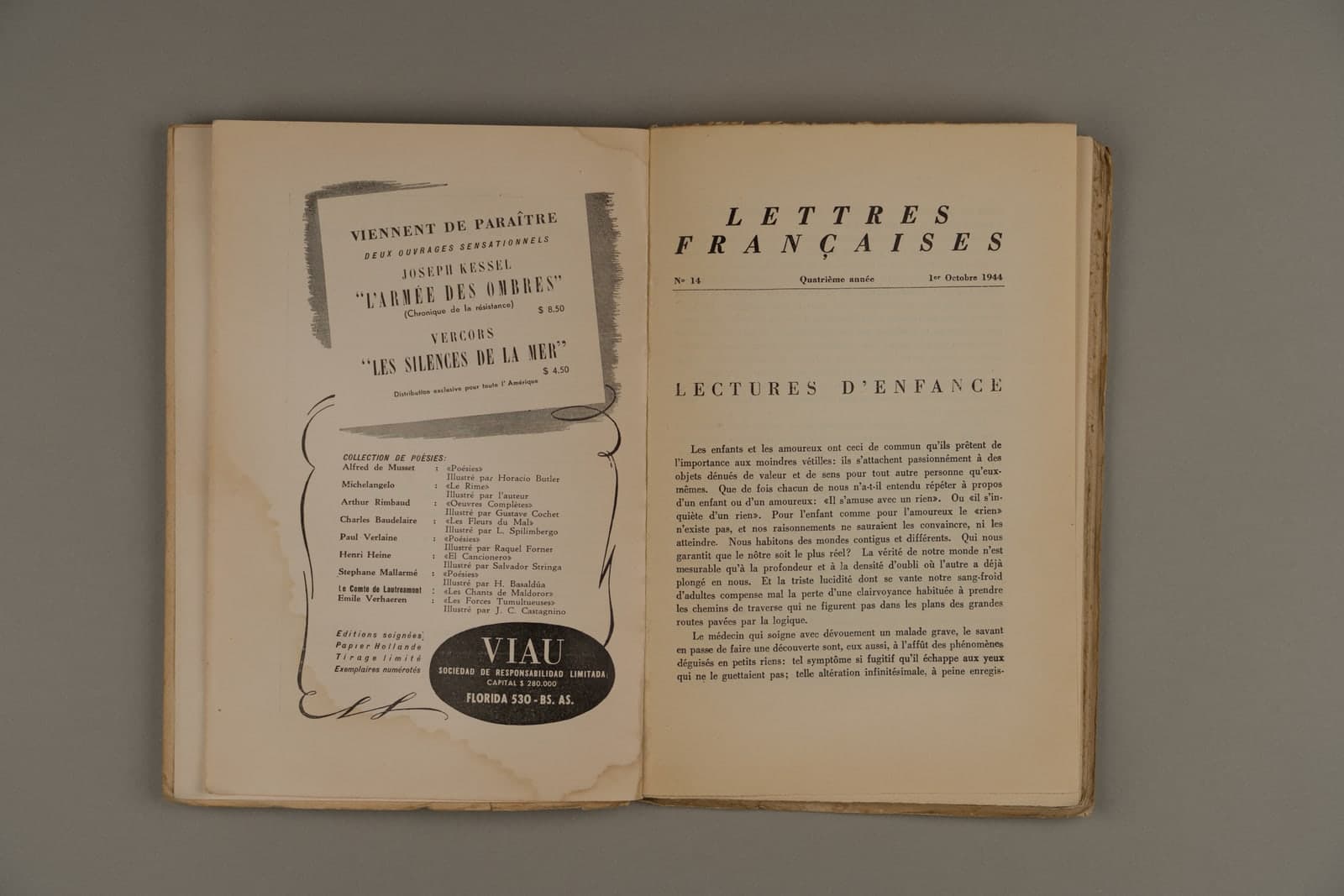 Test image of an open publication photographed from above.
