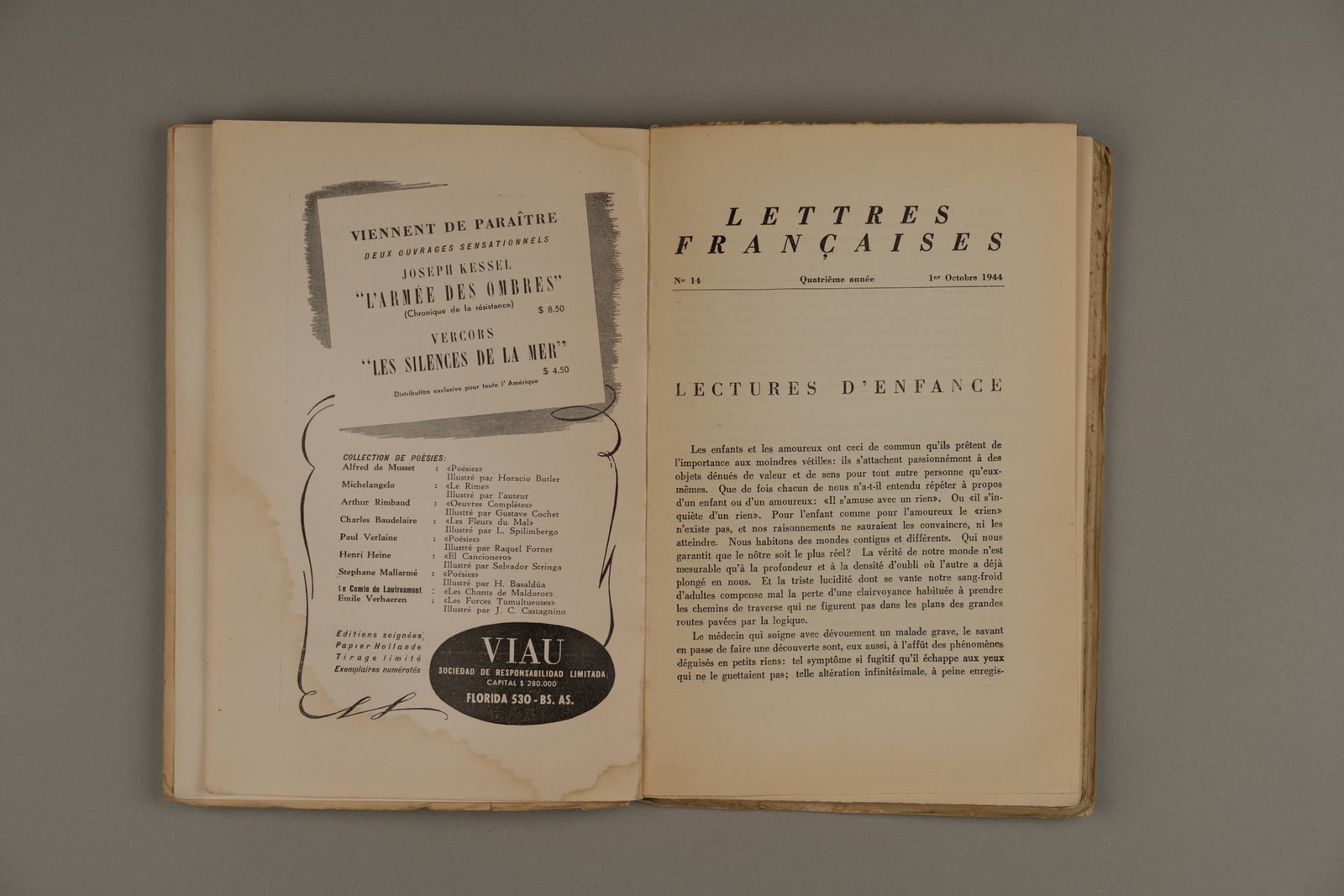 Test image of an open publication photographed from above.
